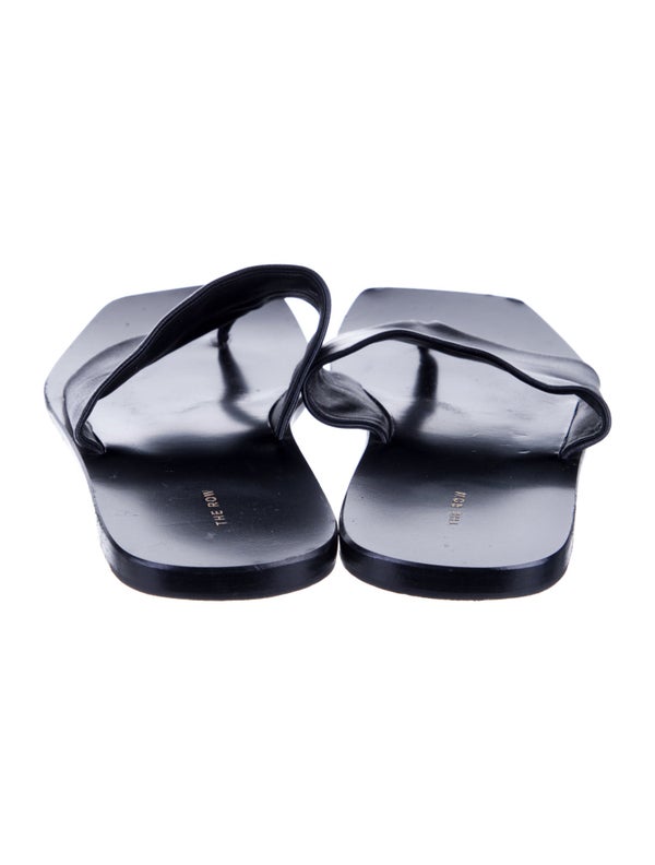 The Row Leather Flip Flops