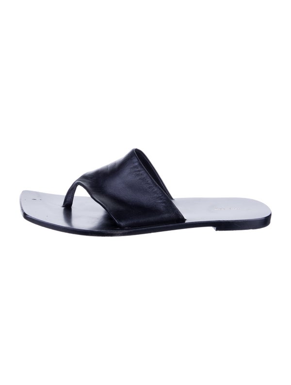 The Row Leather Flip Flops