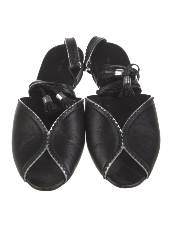 The Row Leather Lasercut Accents Flats