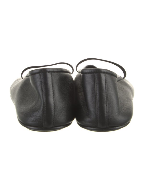 The Row Leather Mary Jane Flats