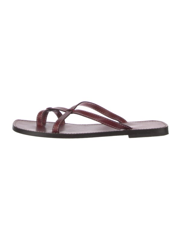 The Row Leather Slides