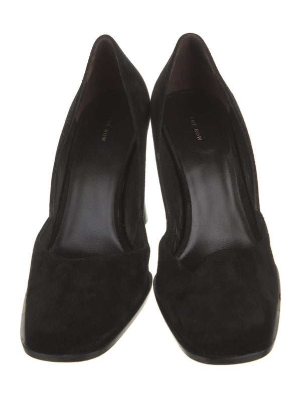 The Row Suede D'Orsay Pumps