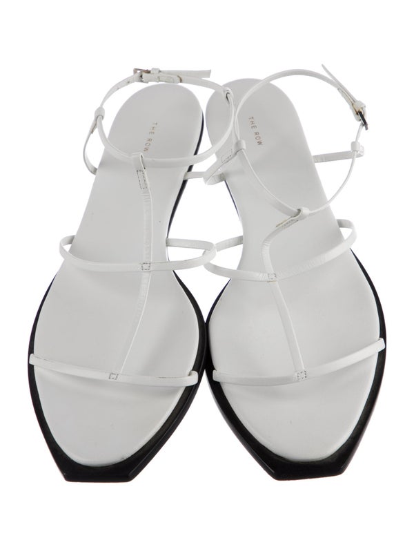 The Row T-Bar Leather T-Strap Sandals