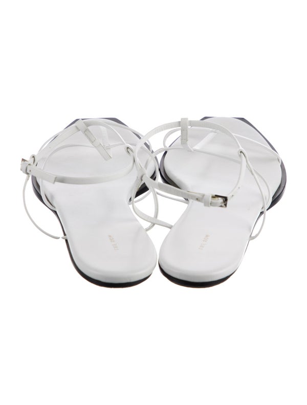 The Row T-Bar Leather T-Strap Sandals