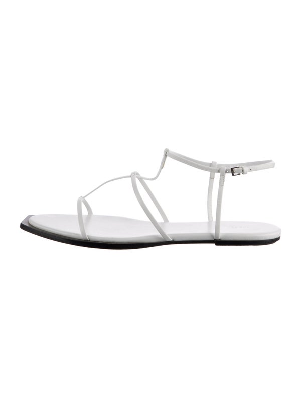 The Row T-Bar Leather T-Strap Sandals