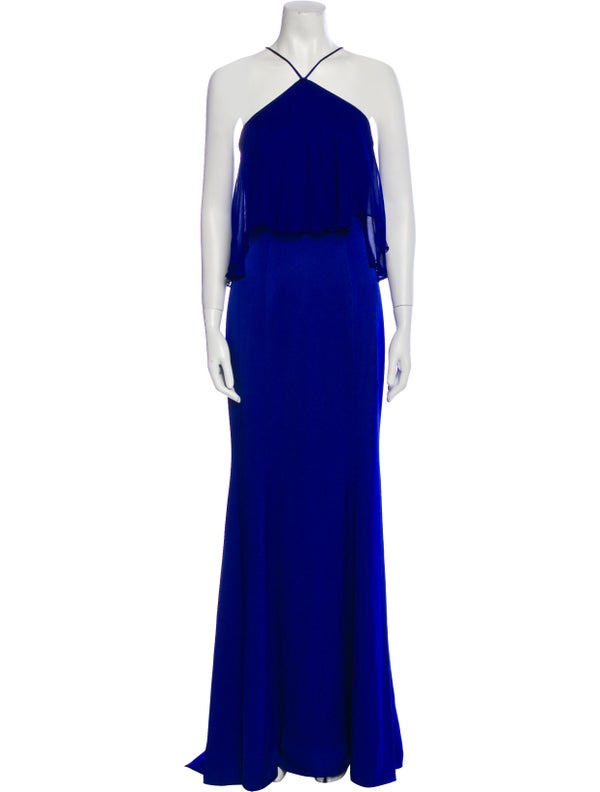 Theia Halterneck Long Dress