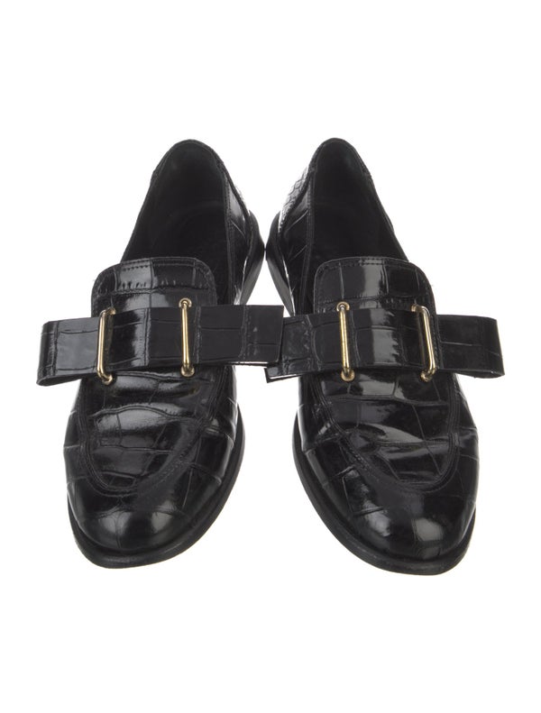 Tibi Embossed Leather Loafers