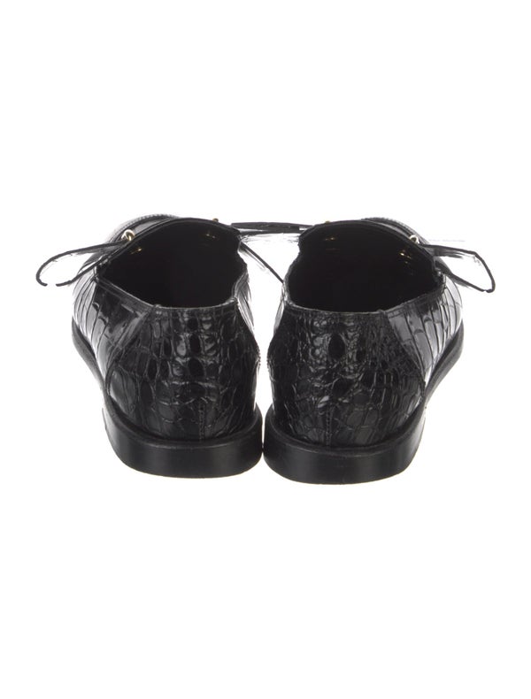 Tibi Embossed Leather Loafers