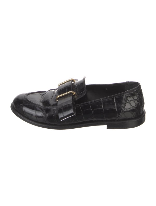 Tibi Embossed Leather Loafers