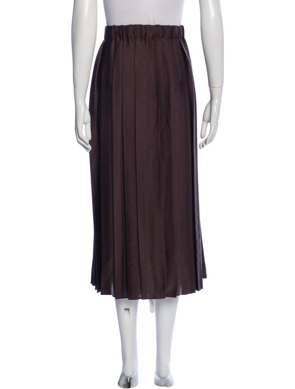 Tibi Pleated Accents Midi Length Skirt