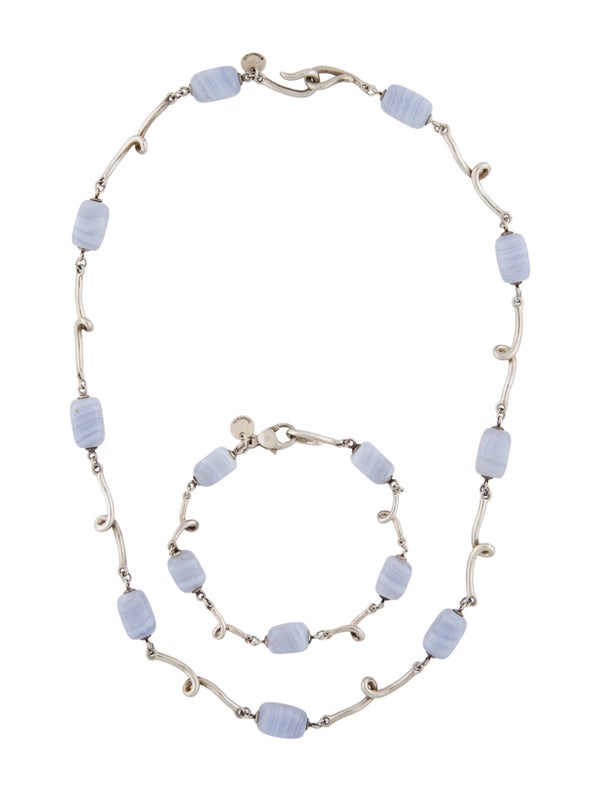 Tiffany & Co. Blue Lace Agate Twist Set