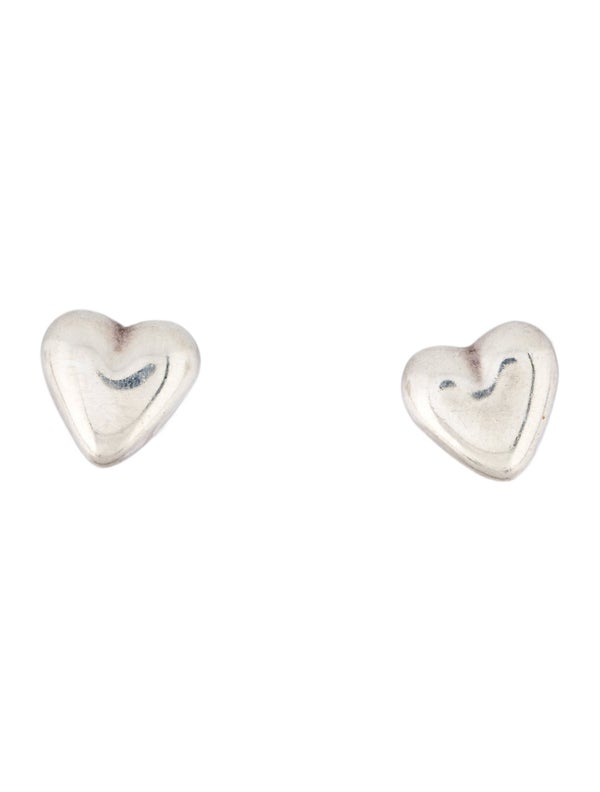 Tiffany & Co. Vintage Puffed Heart Stud Earrings