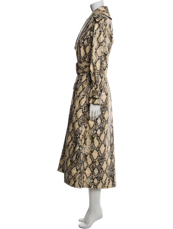 Toccin Animal Print Trench Coat