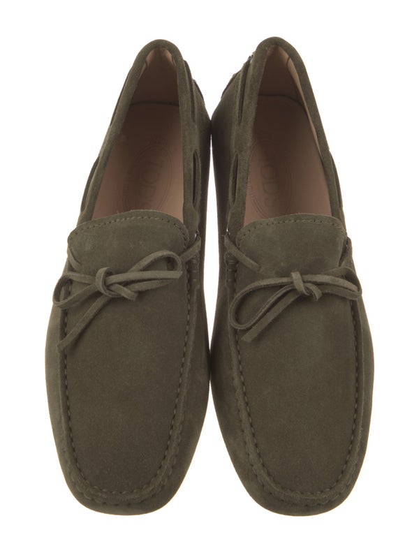 Tod's Suede Studded Accents Boat Shoes
