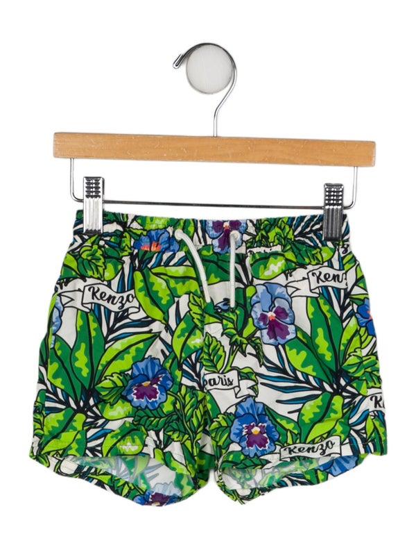 Kenzo Toddler Boys' Pattern Printed Swim Trunks W/Tags