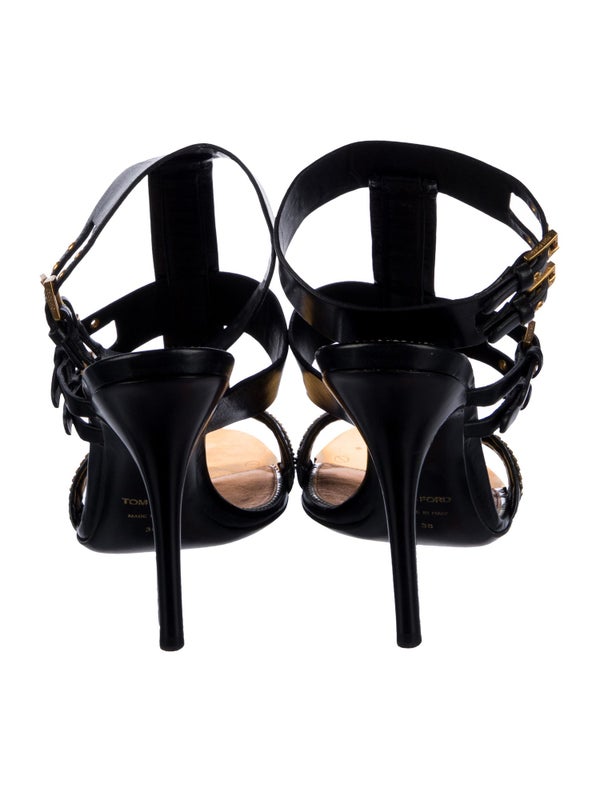 Tom Ford Leather T-Strap Sandals