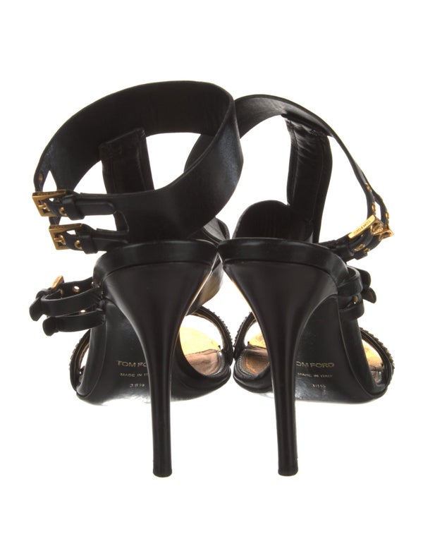 Tom Ford Leather T-Strap Sandals