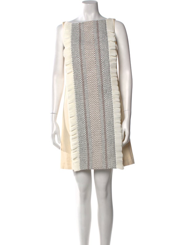 Tory Burch Bateau Neckline Mini Dress