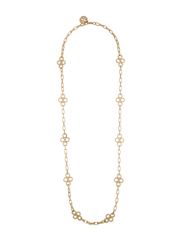 Tory Burch Large Clover Station Necklace