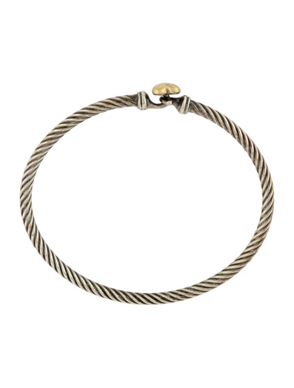 David Yurman Two-Tone Classic Cable Heart Station Bracelet