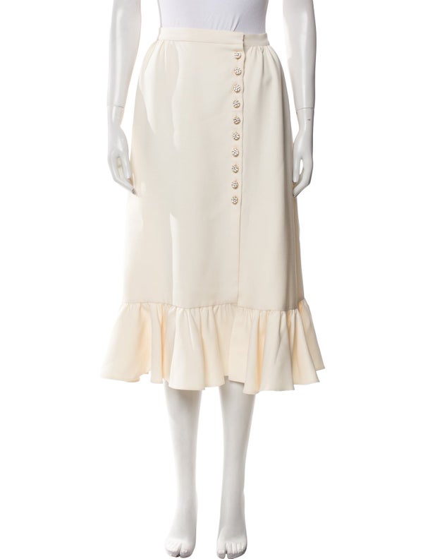 Valentino Virgin Wool Midi Length Skirt