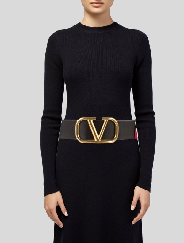 Valentino Wide Leather Belt