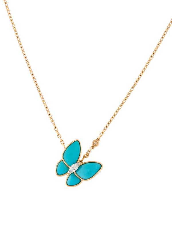 Van Cleef & Arpels Two Butterfly Pendant Necklace