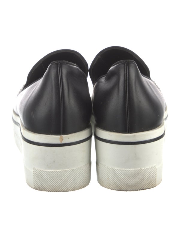 Stella McCartney Vegetarian Leather Studded Accents Wedge Sneakers