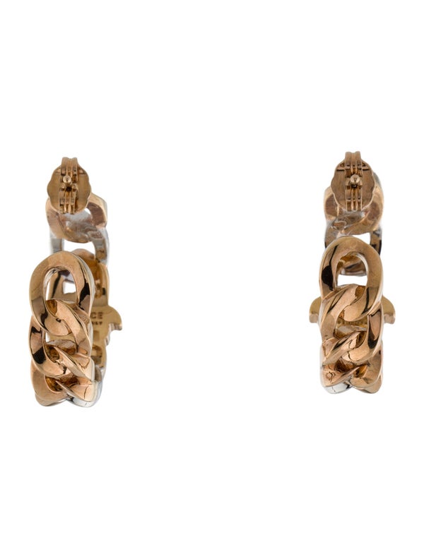 Versace Two-Tone Medusa Hoop Earrings