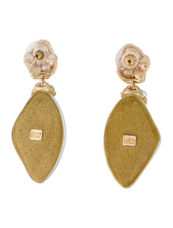 Alexis Bittar Vert D'Eau Lucite & Crystal Capped Drop Earrings