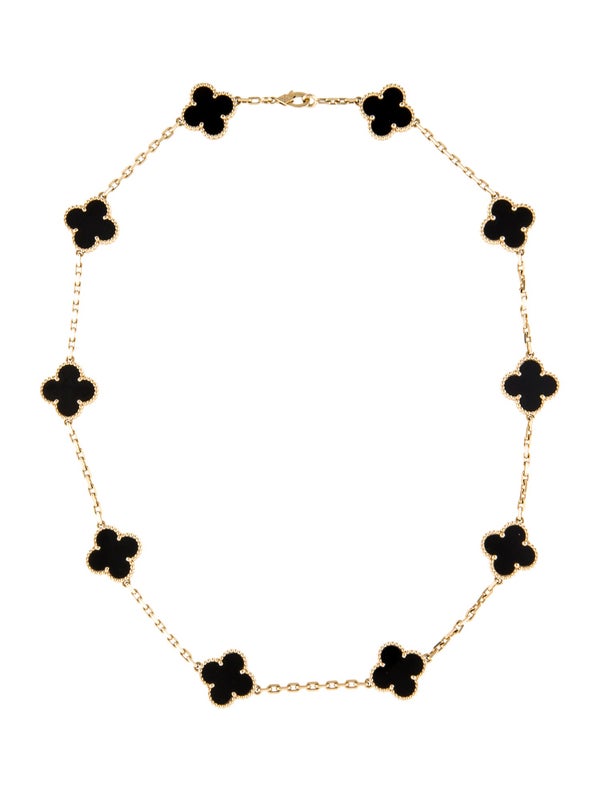 Van Cleef & Arpels Vintage Alhambra 10 Motif Necklace