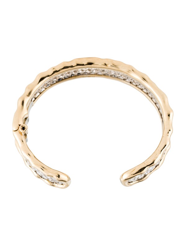 Van Cleef & Arpels Vintage Diamond Hinged Cuff Bracelet