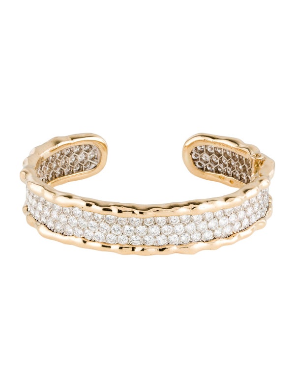 Van Cleef & Arpels Vintage Diamond Hinged Cuff Bracelet