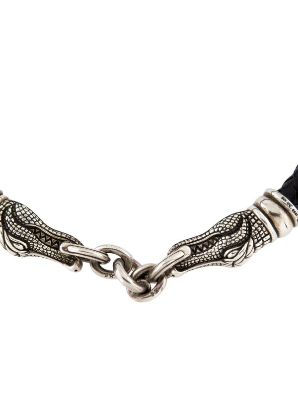 Kieselstein-Cord Vintage Double Alligator Head Collar Necklace