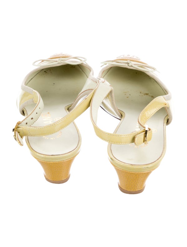 Chanel Vintage Interlocking CC Logo Slingback Pumps