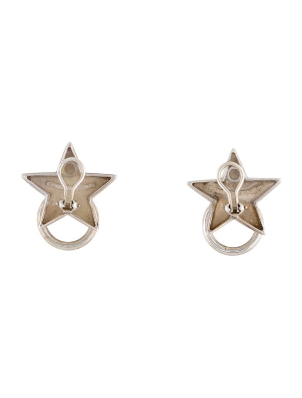 Tiffany & Co. Vintage Star Door Knocker Clip-On Earrings