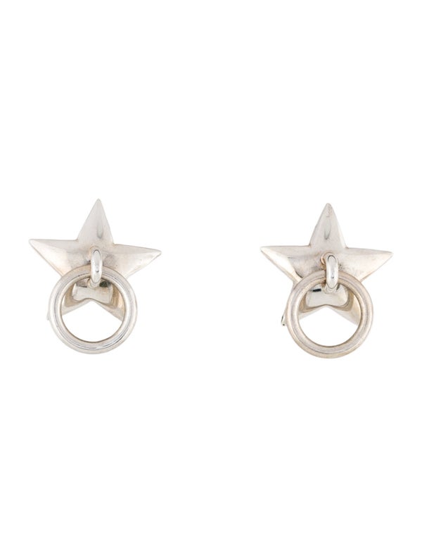 Tiffany & Co. Vintage Star Door Knocker Clip-On Earrings