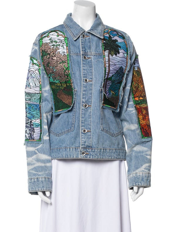 Who Decides War Printed Denim Jacket