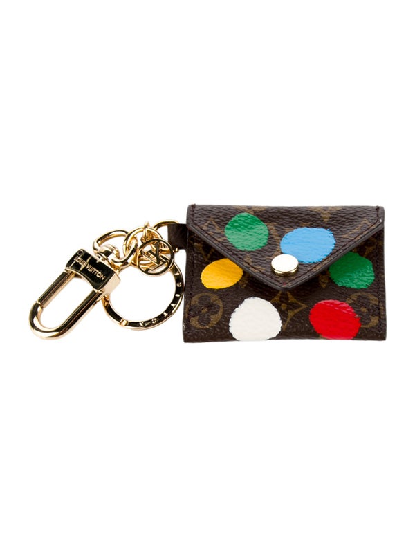 Louis Vuitton X Yayoi Kusama 2023 Monogram Dots Porte Cle Kirigami Pouch Keychain