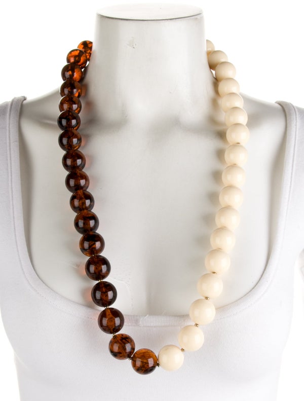 Yves Saint Laurent Resin Beaded Necklace