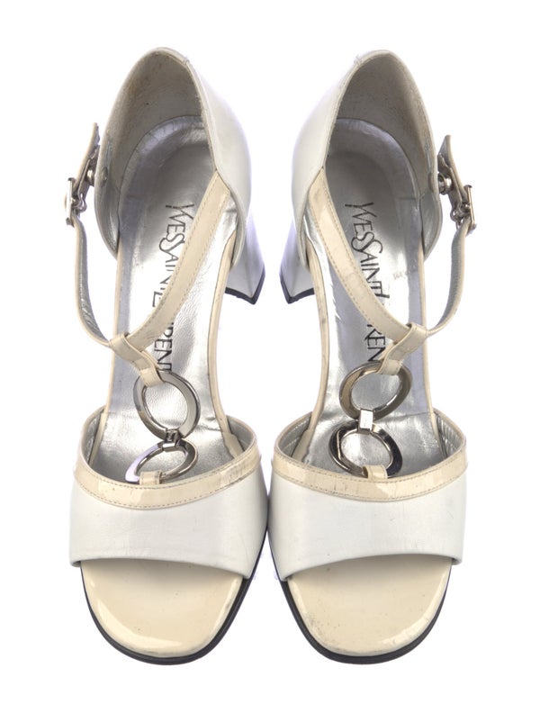 Yves Saint Laurent Vintage Leather T-Strap Sandals