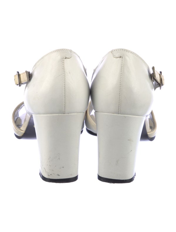 Yves Saint Laurent Vintage Leather T-Strap Sandals