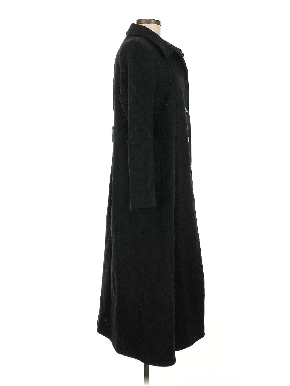 Anne Klein 100% Wool Black Wool Coat Size 8 (petite) - 70% Off