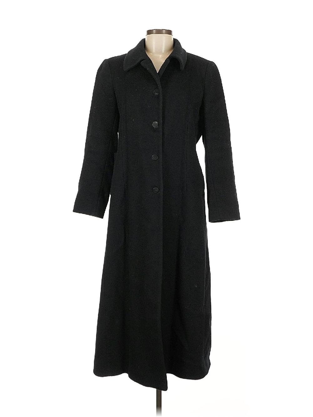 Anne Klein 100% Wool Black Wool Coat Size 8 (petite) - 70% off