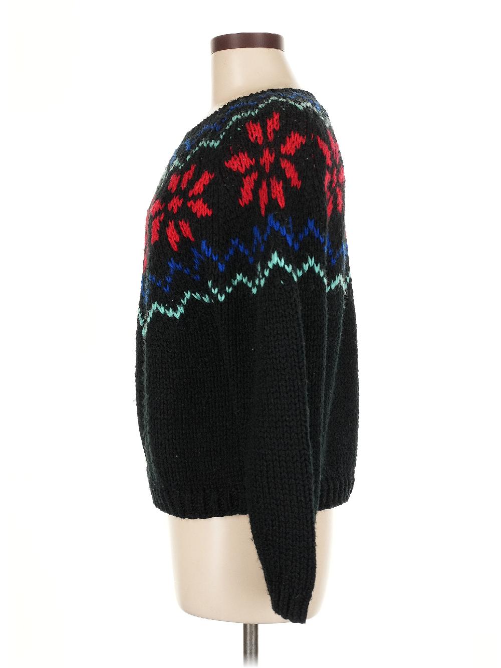 Assorted Brands 100% Acrylic Stars Black Pullover Sweater Size M - 52% Off