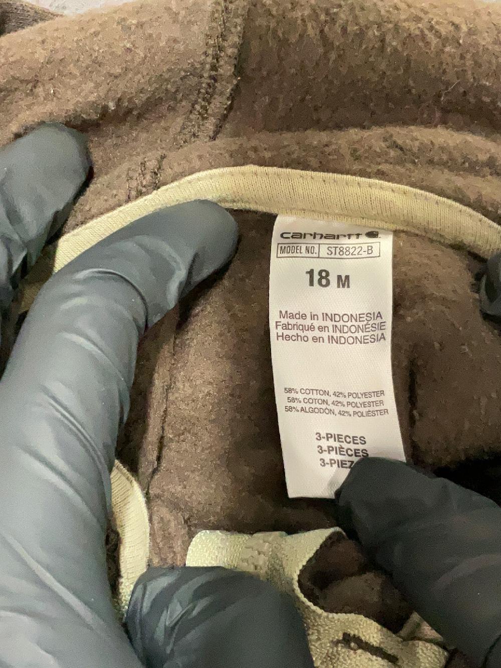 Carhartt Brown Zip Up Hoodie 12-18 MO / 18 MO - 31% Off