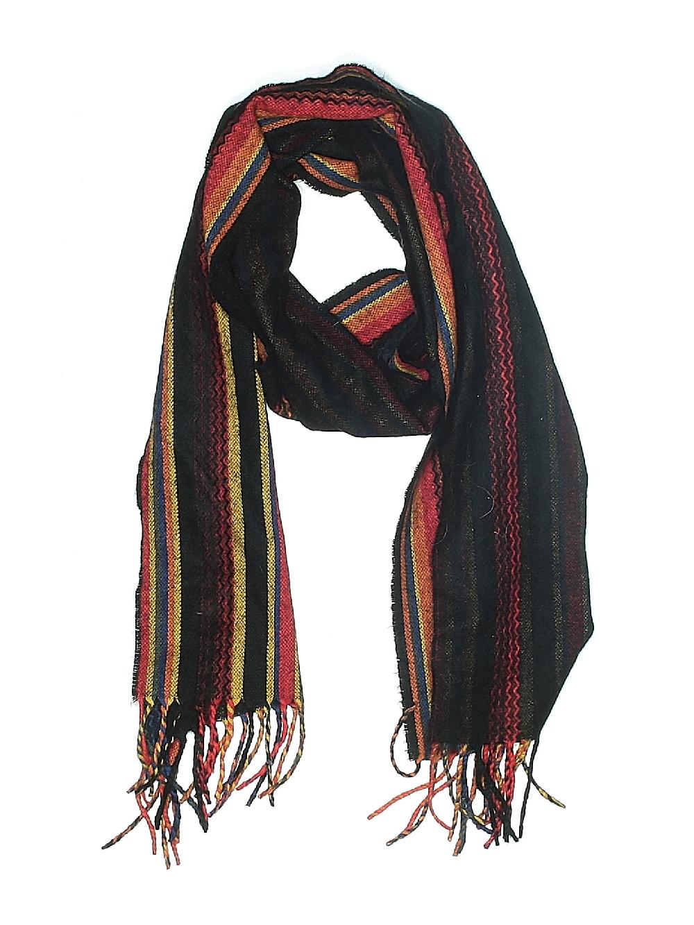D&Y 100% Acrylic Black Red Scarf One size - 38% off