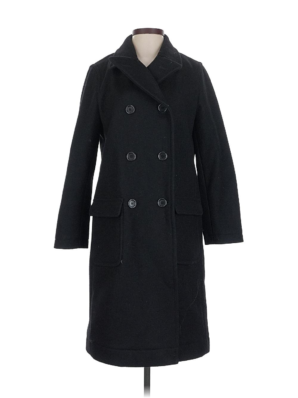 J.Crew Black Wool Coat Size S (petite) - 75% off
