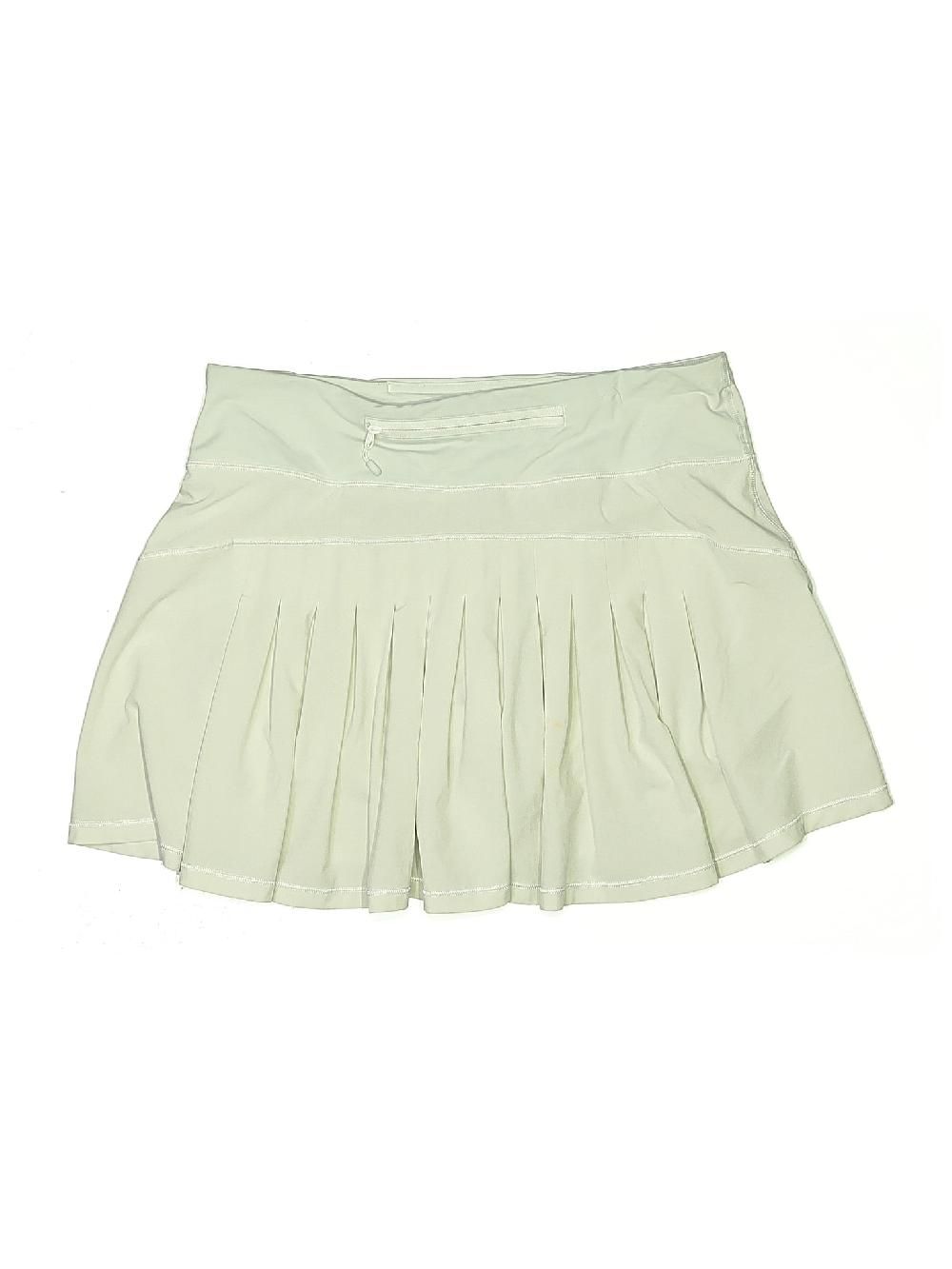 Lululemon Athletica Solid Green White Casual Skirt Size 6 (tall) - 57% Off