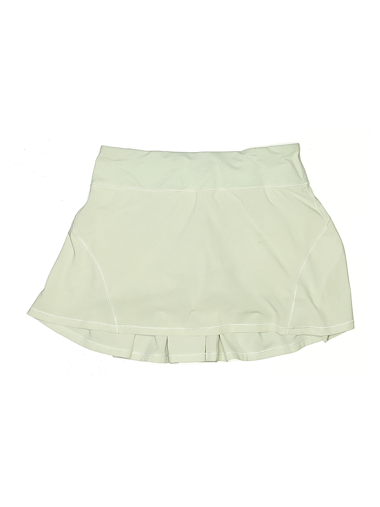 Lululemon Athletica Solid Green White Casual Skirt Size 6 (tall) - 57% off